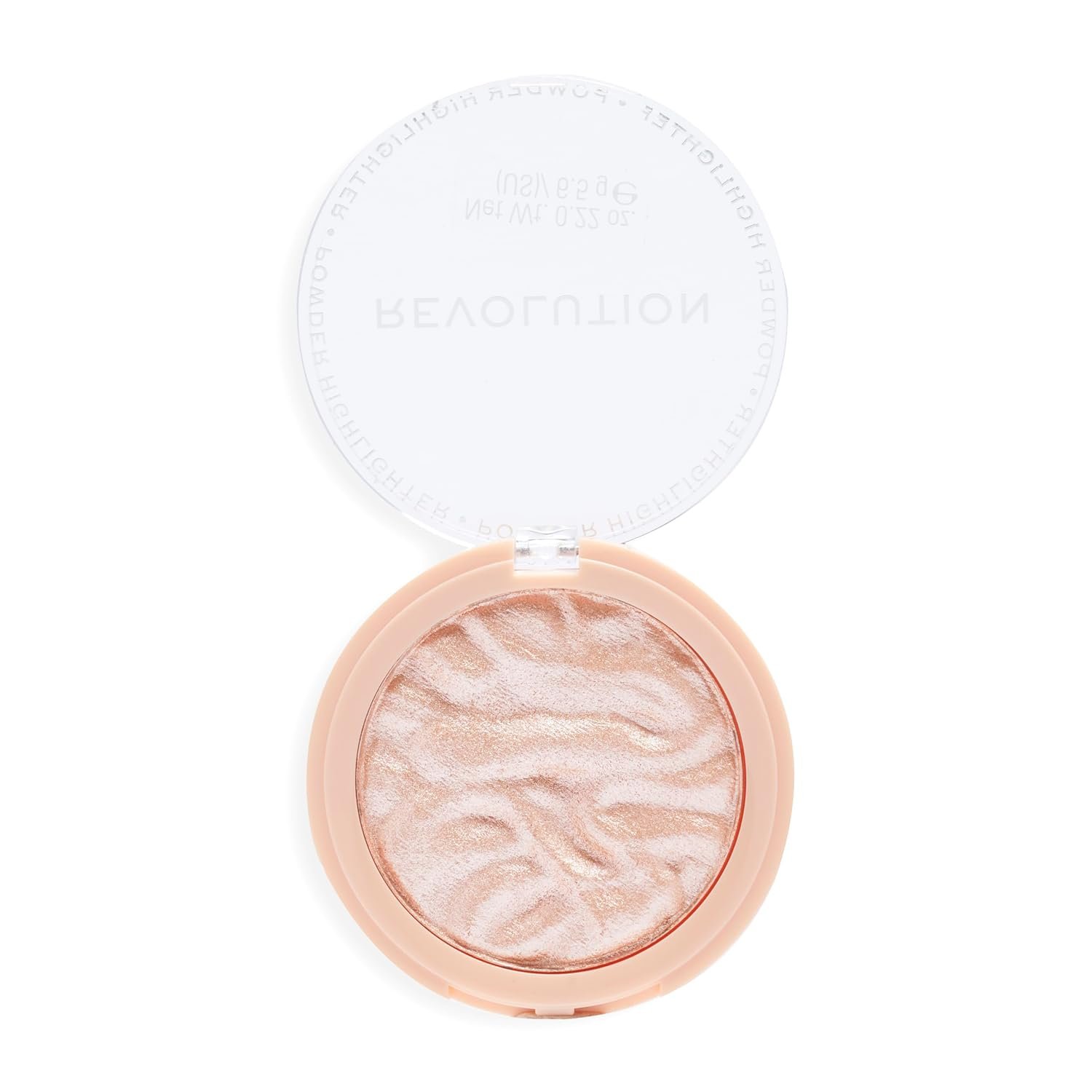 Revolution Reloaded Pressed Powder Highlighter, Dare to Divulge | Intensely Pigmented for a High-Impact Glowy Finish, Vegan & Cruelty-Free, 0.22 oz