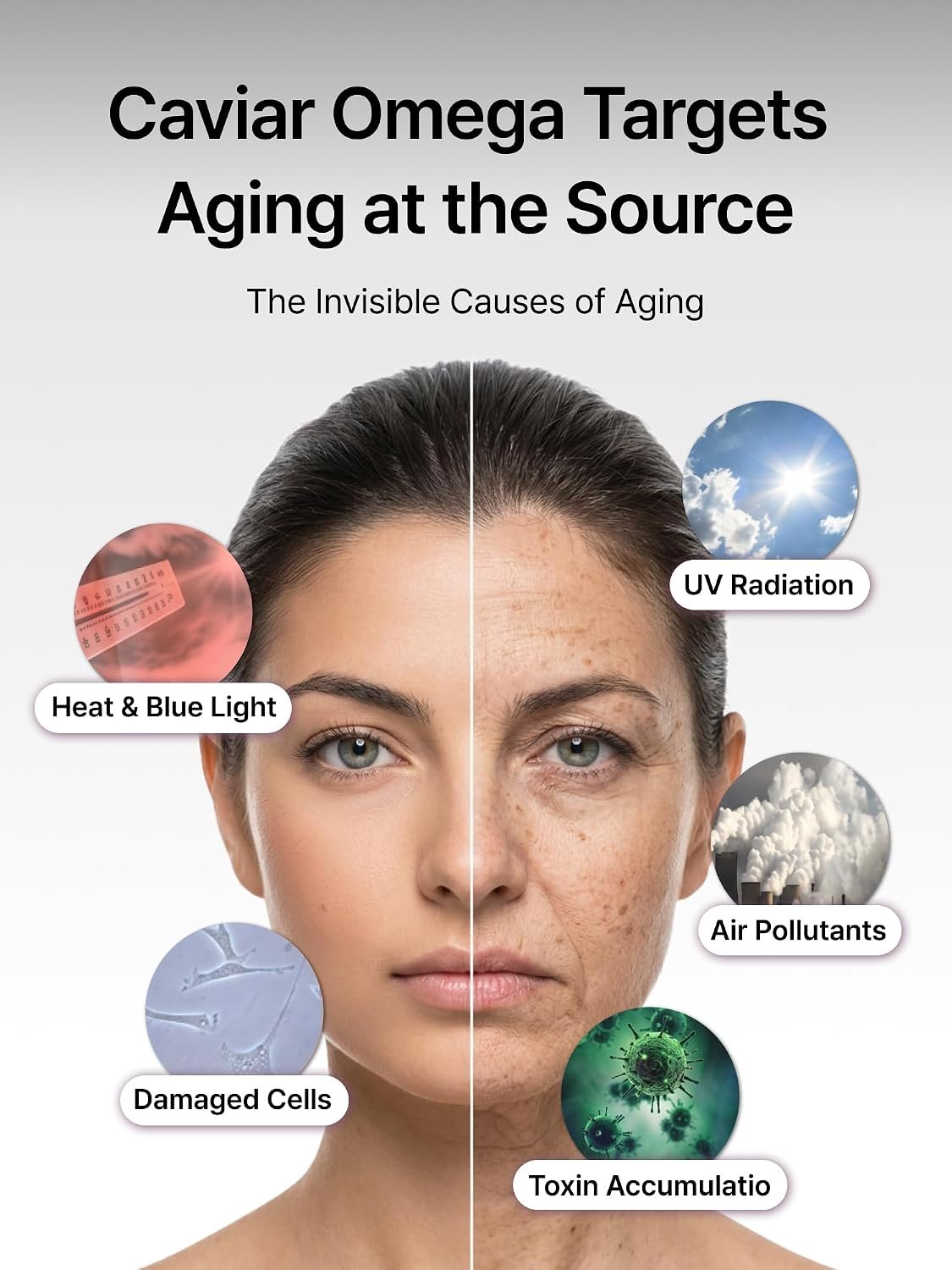 Caviar Glow Dewy Cream, korean face moisturizer, Anti-Aging Skin Cream | Omega 3 Collagen with Hyaluronic Acid, Firming & Plumping, Deep Hydration, Glass Skin, Redness Reducing Skin Care tightening - Image 5