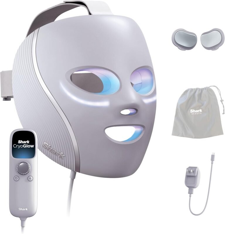 Shark CryoGlow LED Face Mask in Lilac Frost, FW312PL | #1 Skincare Facial Device in the US, Combining High-Energy LEDs, Deep Infrared & Under-Eye Cooling