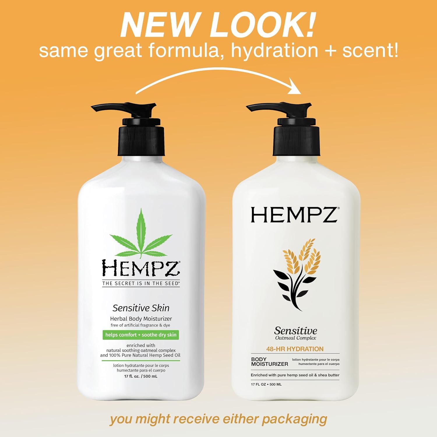 Hempz Sensitive Skin Herbal Moisturizer: Soothing Lotion, 17 Fl Oz | Gentle formula fits easily into a daily self-care routine - Image 3