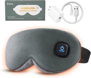 Ezona Heated Eye Mask, Cotton Cordl...