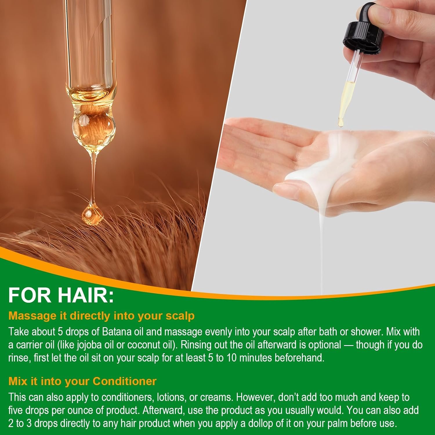 Batana Oil - 100% Pure & Natural from Honduras for Hair Growth, Eliminates Split Ends, Enhances Radiance & Nourishment for All Hair Types, 2.02 fl oz - Image 5