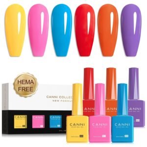 CANNI 9ML Gel Nail Polish Set, 6 Ra...