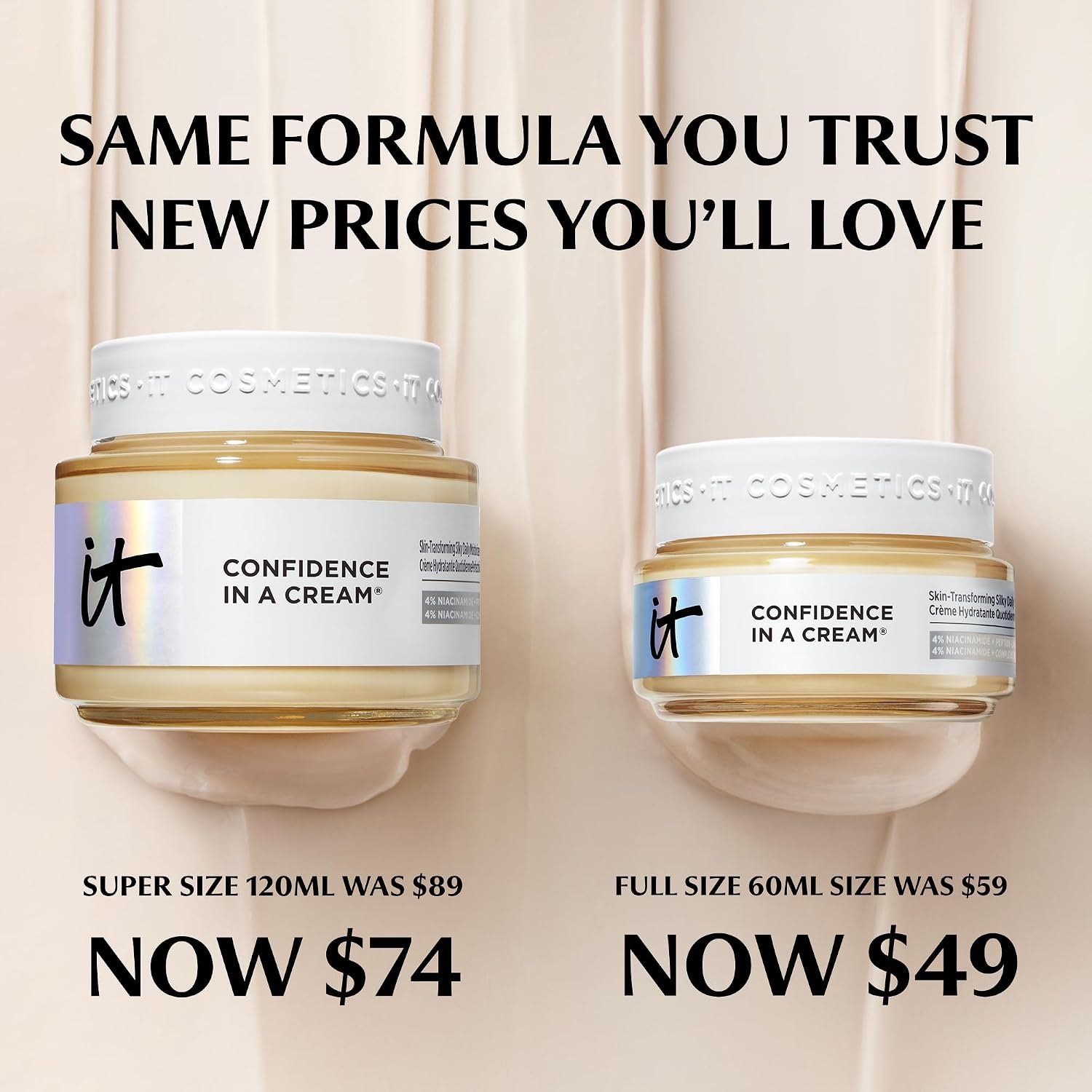 IT Cosmetics Confidence in a Cream Anti-aging Hydrating Facial Moisturizer | Reverses Signs of Aging Skin for Youthful Glow, 48HR Hydration, Skin Barrier Repair, Reduces Wrinkles with 4% Niacinamide - Image 7