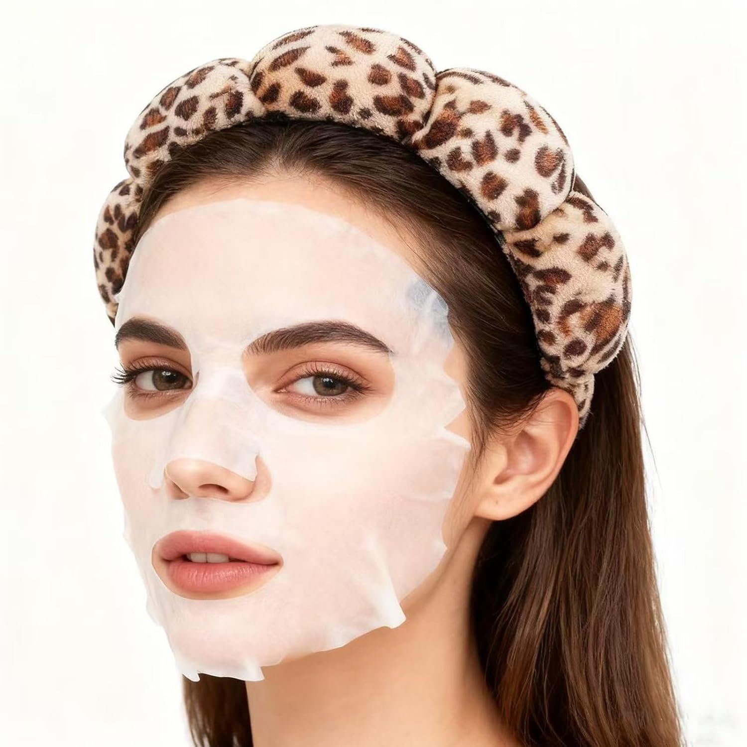 Spa Headbands for Washing Face Makeup Skin Care Women Bubble Facial Beauty Headbands Puffy Shower Towel Band Hairband - Image 5
