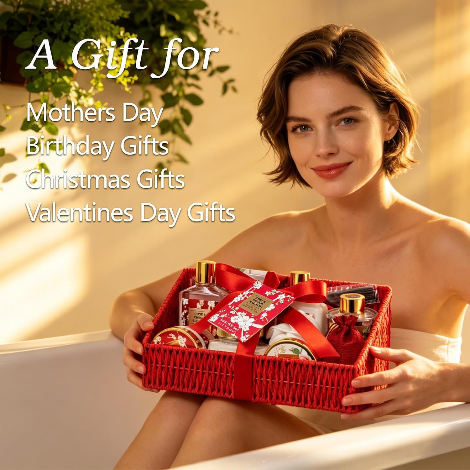 Spa Gifts for Women, Skin Care Gift Set - Rose Spa Gift Baskets for Women | Women Gifts, Spa Kit, Spa Gifts for Mom, Christmas, Mother‘s Day, Valentine’s, Birthday. Hydrating for all skin types - Image 2