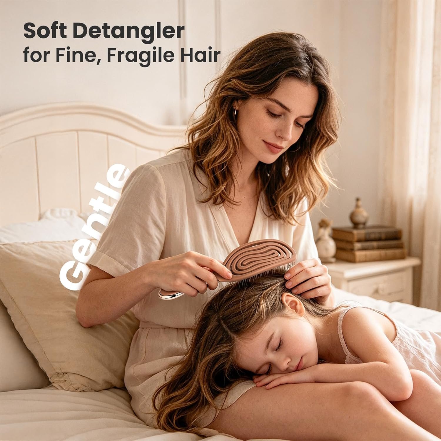 AIMIKE Spiral Hairbrush for Fine Hair, Wet Detangler Brush for Women & Kids | SpiraFlexi Detangling Brush, Wet Dry Detangler, For Women & Kids Fine Fragile Hair, Less Hair Breakage, Easy Clean Open Vent - Image 3