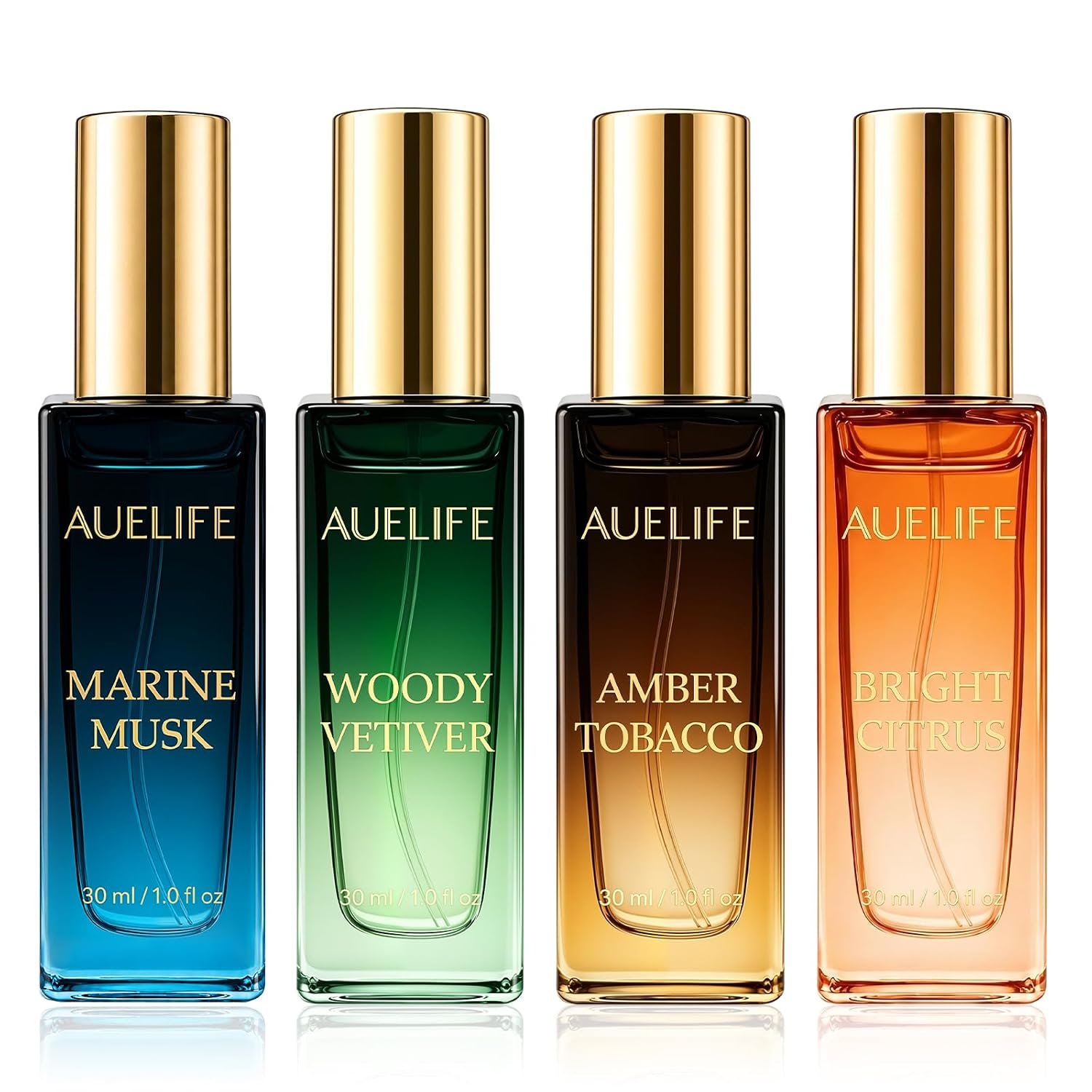 Auelife Men's Perfume Gift Set, 4x30mL Cologne, Gifts for Father, Dad & Him