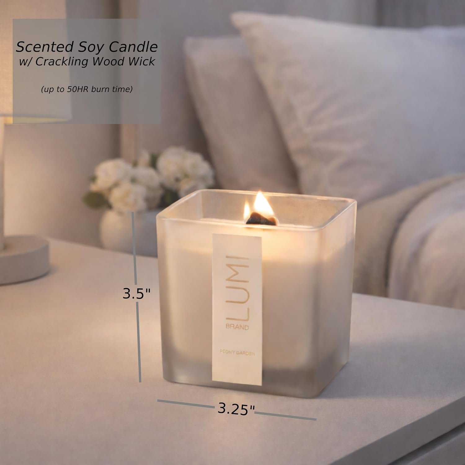 Luxury Aroma Gift Set | Peony Garden Scent - Reed Diffuser (200ml), Wood Wick Soy Candle (200g), Room Spray (50ml) | Includes Dried Flowers & 8 Reeds | Luxurious Fragrance for Home Décor | Great Gifts - Image 5