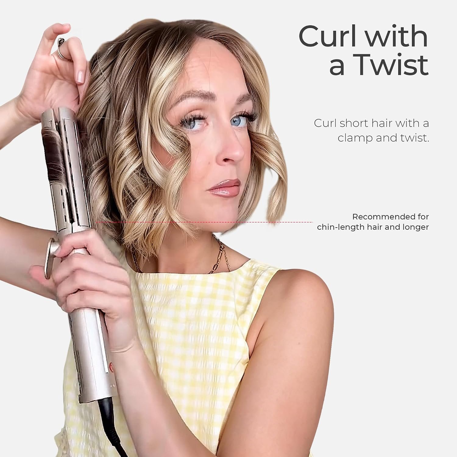 TYMO AIRQ Dual-Size Airflow Flat Iron Curling Iron 1 1/2 Inch to 2 Inch | Hair Straightener and Hair Curler 2 in 1, Beach Waves, Nano Titanium, 300 Million Ionic, Gold - Image 9