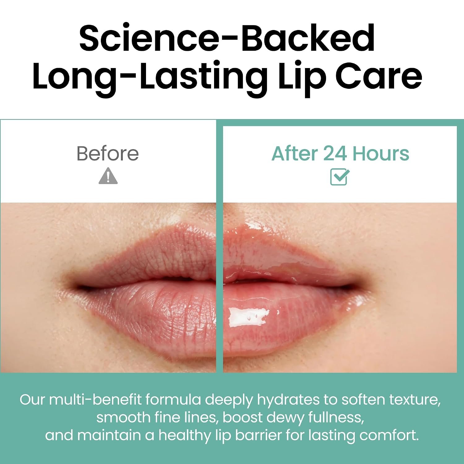 PDRN Lip Serum 0.5 fl.oz, Collagen Peptide Gloss Lip Balm for Hydrates | Salmon PDRN, Softens & Plumps Lines, Barrier Support, Flake Smoothing, Glazed Jelly& Non-Sticky, Day & Night Mask - Image 4