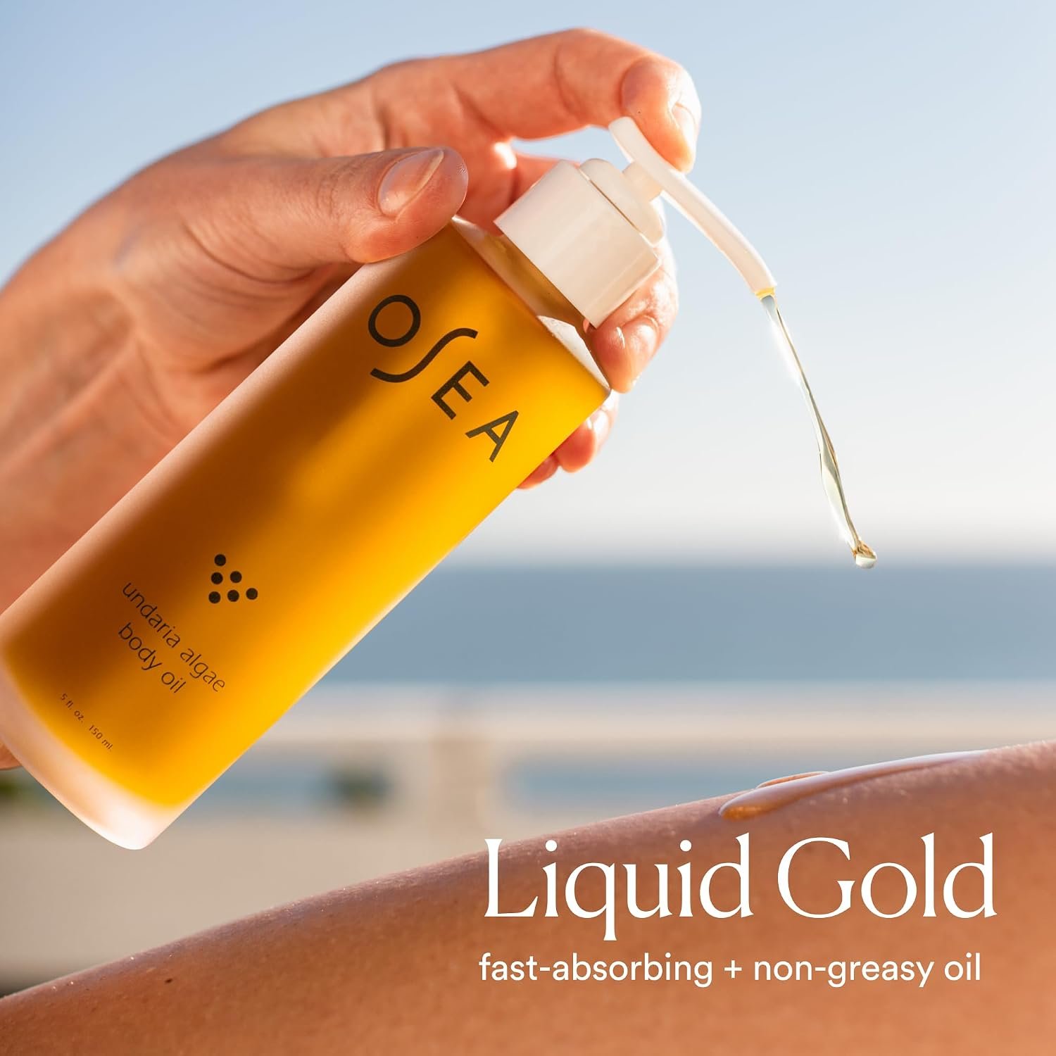 OSEA Undaria Algae Body Oil, Visibly Firming, Deeply Moisturizing, 5 oz | Improves Elasticity • Silky Body Glow • Lightweight, Non-Greasy • Citrus Scent • Seaweed Skincare • Vegan & Cruelty-Free - Image 5
