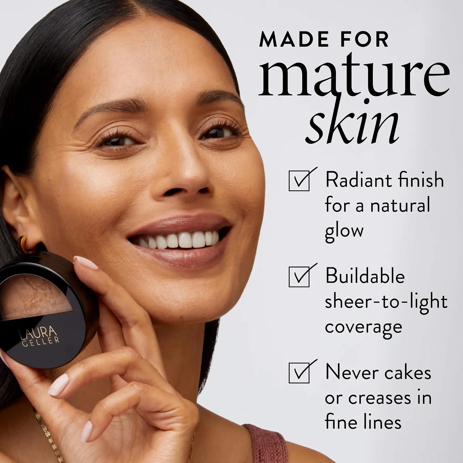 LAURA GELLER Baked Balance-N-Glow Illuminating Powder Foundation - Medium - Image 3