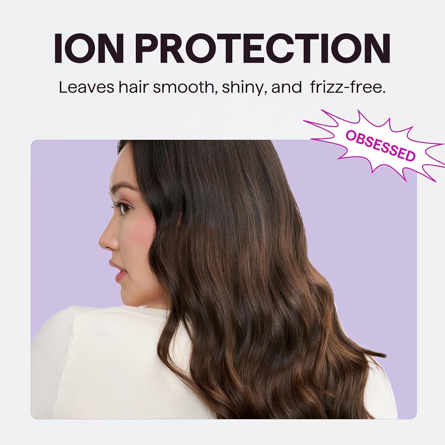 Wavytalk Blown Away Ionic Hair Dryer with Diffuser for Curly Hair | 1875W Fast Drying, 3 Attachments for All Hair Types, Ceramic Healthy Shine, Lightweight & Quiet (Black) - Image 5