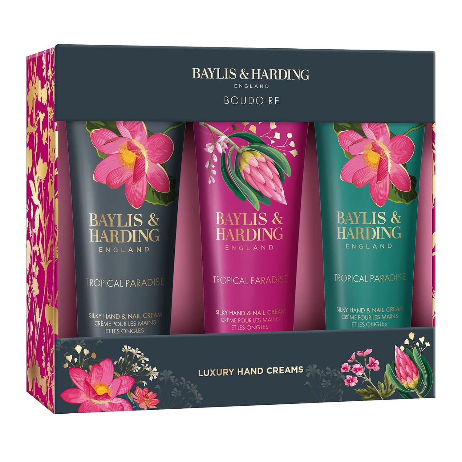Baylis & Harding Boudoire Luxury Hand Cream Set, Gift Set for Women | Tropical Paradise, Vegan Friendly, 1 Pack - Image 8