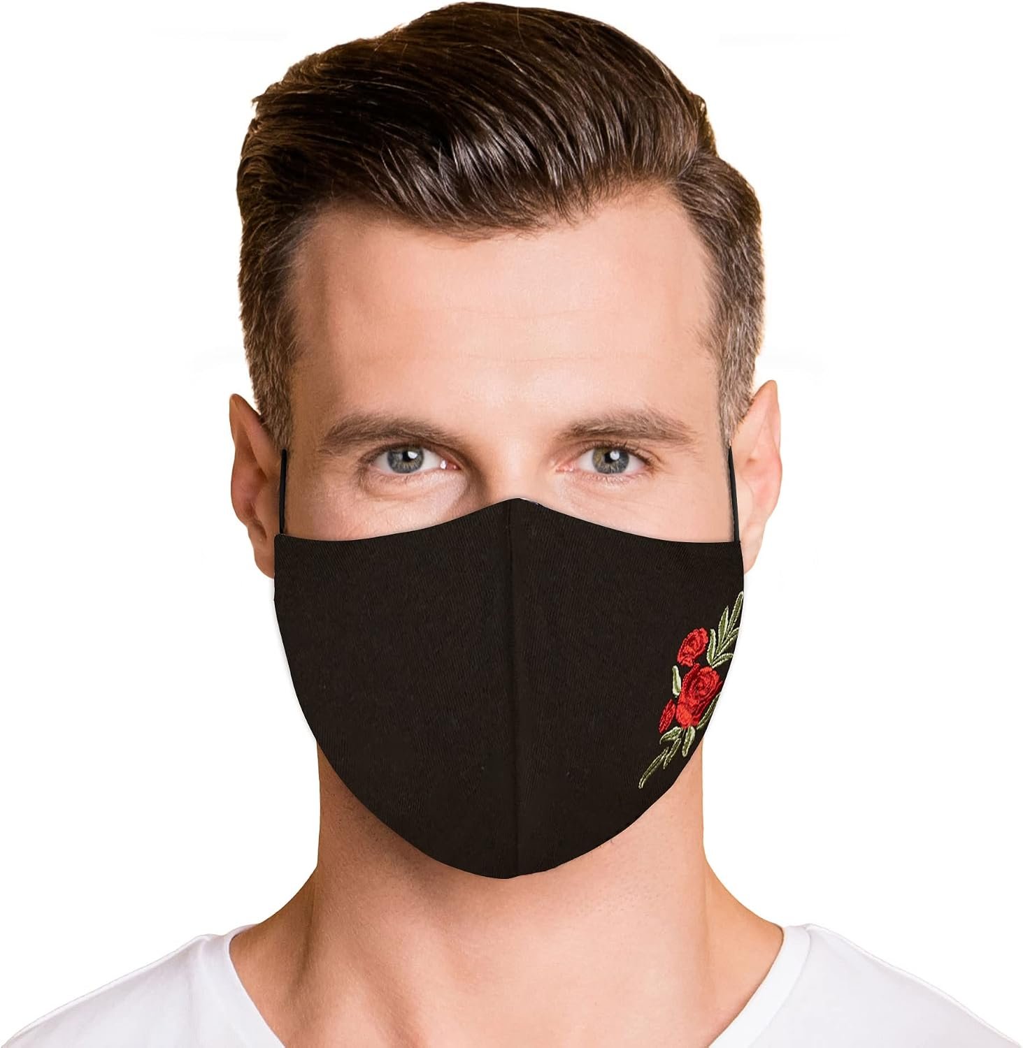 Washable Face Mask with Non-Adjustable Ear Loops & Nose Wire - Image 2