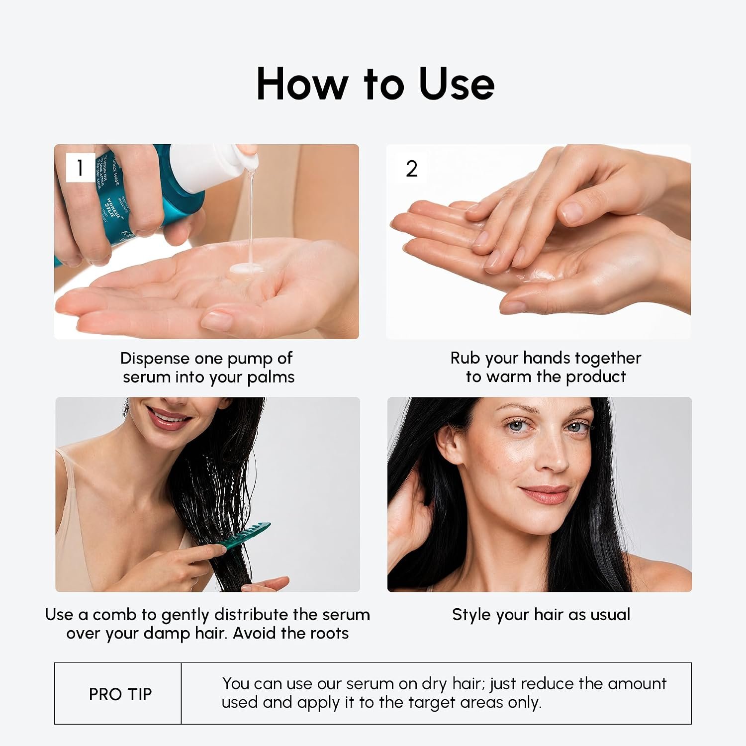 MAREE Hair Oil for Frizzy Hair with Argan Oil, Keratin & Biotin – Hair Serum for Dry and Curly Hair Gloss – Frizz Control Hair Care Products for Women – Aceite Para el Cabello – Keratin Hair Treatment - Image 4