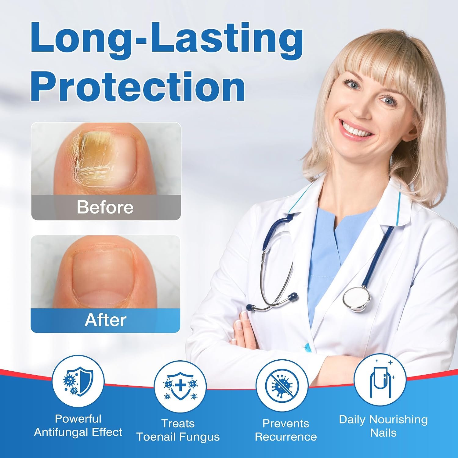 Toenail Fungus Treatment Extra Strength - DR.RAPID Toenail Fungus Treatment Pen with 25% Undecylenic Acid & Tolnaftate, Ideal for Fungus Treatment for Damaged Nails & Fingernails 5ml/0.18FLOZ 3Pcs - Image 3