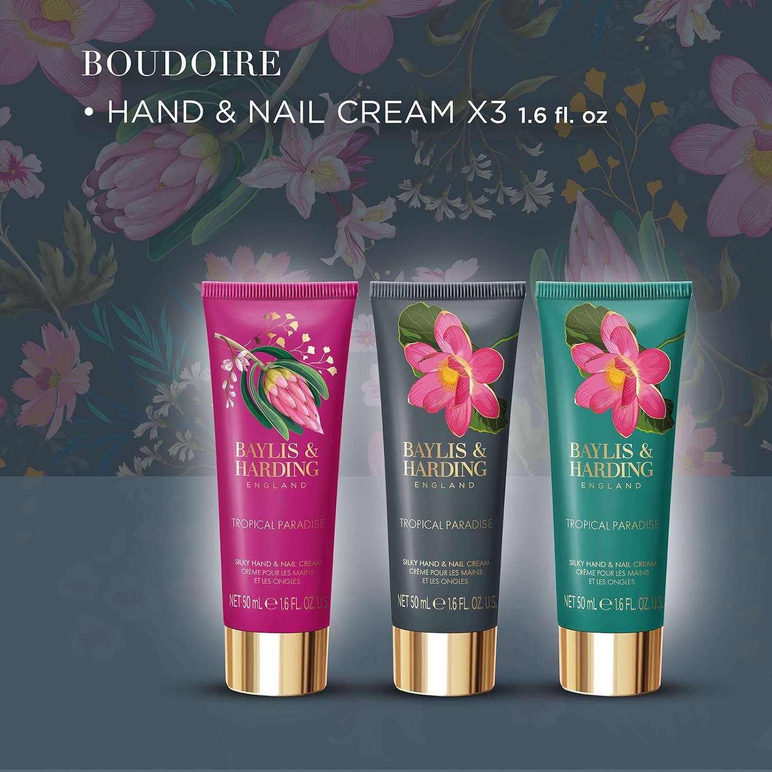 Baylis & Harding Boudoire Luxury Hand Cream Set, Gift Set for Women | Tropical Paradise, Vegan Friendly, 1 Pack - Image 3