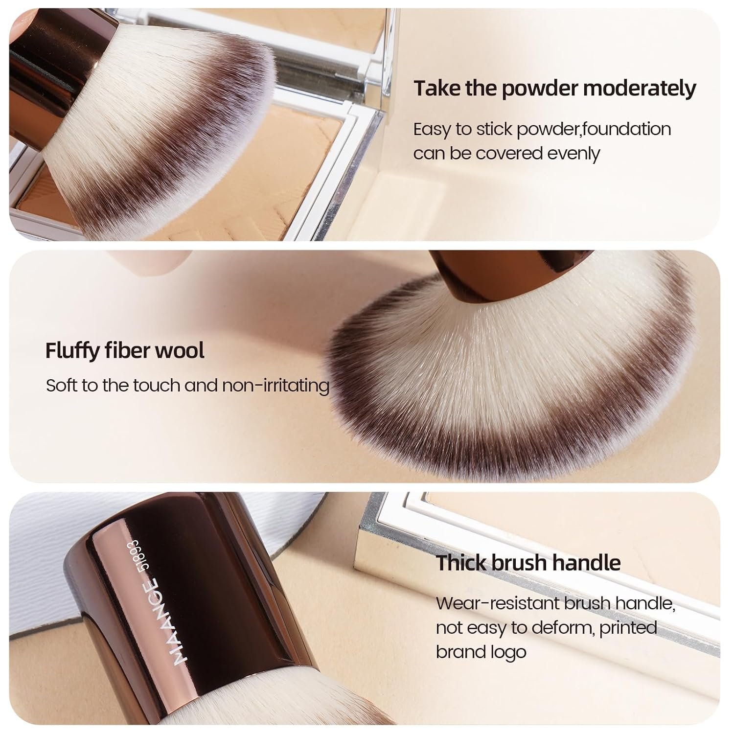 MAANGE 20 Pcs Makeup Brushes with Gift Box, Double-End Multi-functional Makeup Brushes for Blending Liquid Powder Concealer Cream Blush Buffe,CoffeeBrown - Image 5