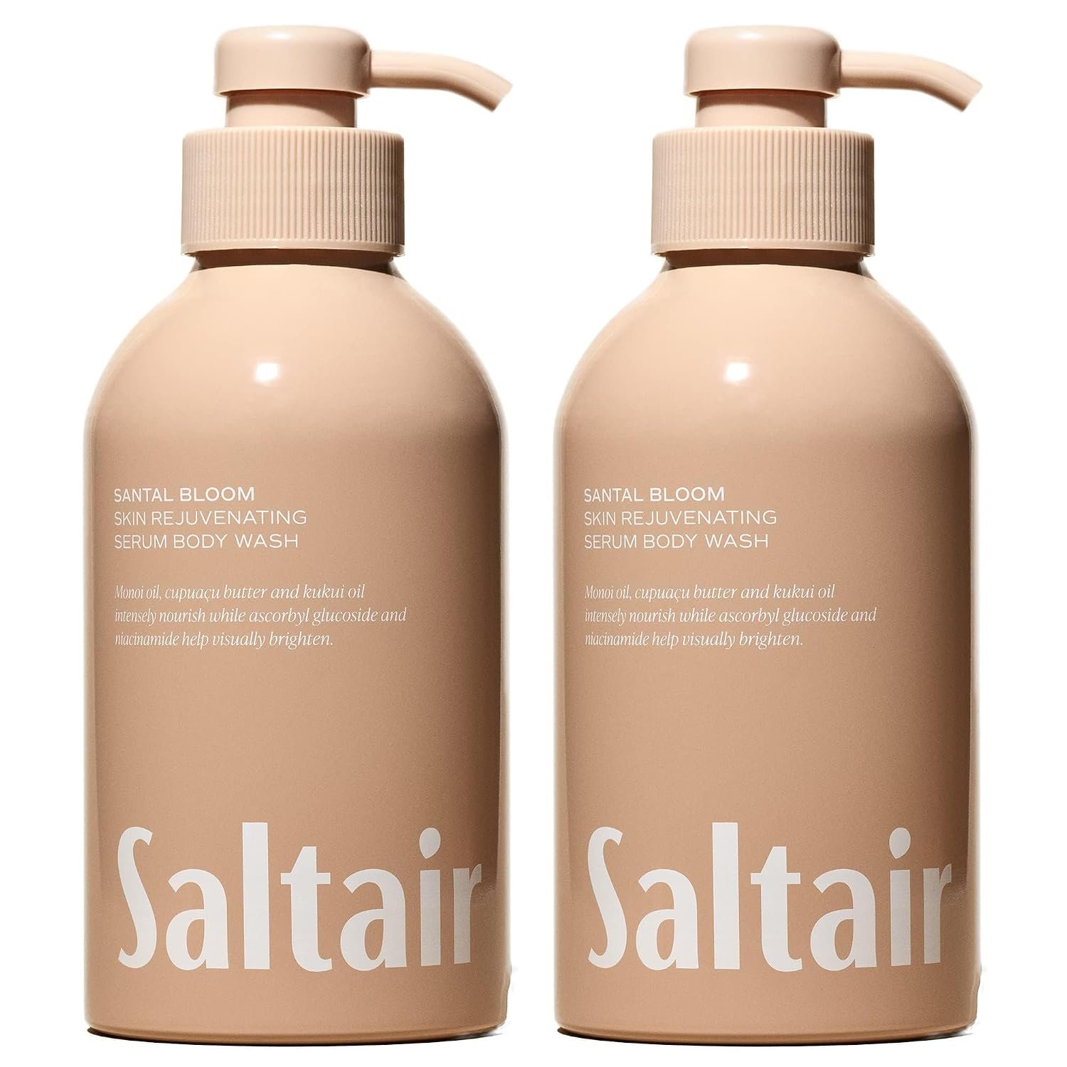 Saltair Body Wash 2-Pack | Santal Bloom Moisturizing Shower Gel | 2x 17oz | Gentle easy-rinsing lather for a comfortable straightforward everyday bath regimen