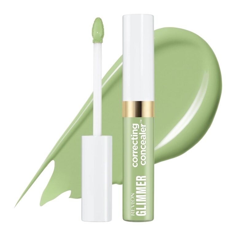 Revlon Glimmer Color Correcting Concealer, 100 Green, 0.3 fl oz | This multi-benefit concealer color corrects, conceals facial discoloration, and visibly smooths fine, dry lines over time.