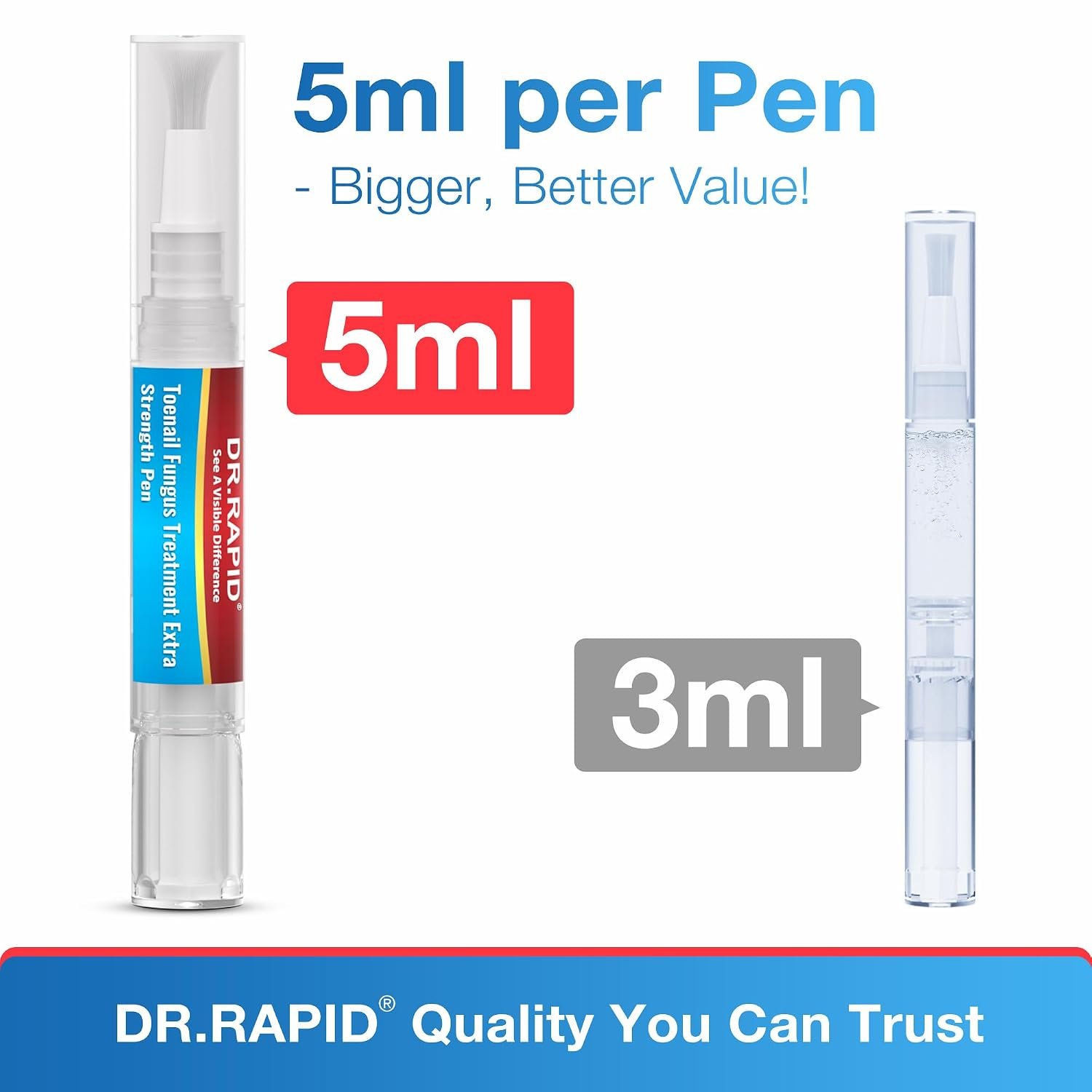 Toenail Fungus Treatment Extra Strength - DR.RAPID Toenail Fungus Treatment Pen with 25% Undecylenic Acid & Tolnaftate, Ideal for Fungus Treatment for Damaged Nails & Fingernails 5ml/0.18FLOZ 3Pcs - Image 7