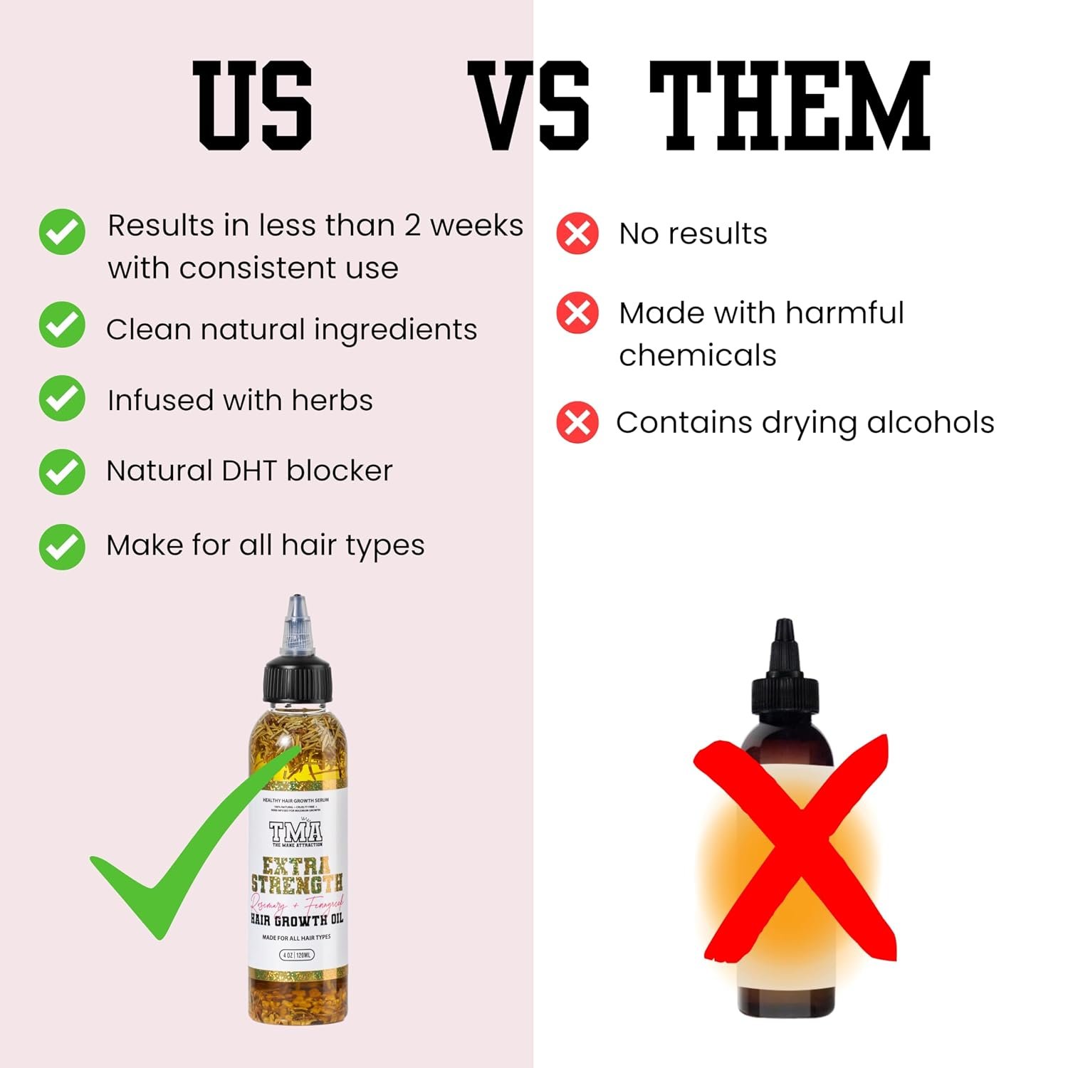 The Mane Attraction Extra-Strength Herbal Hair Growth Oil, 4 Fl Oz | Rosemary & Fenugreek Blend, Castor & Vitamin E Infusion, Scalp-nourishing for All Hair Types - Image 9