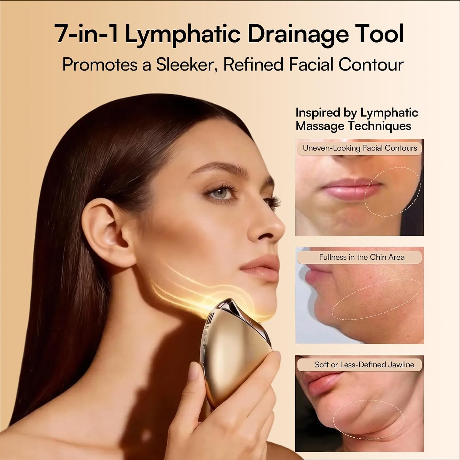 INIA 7-in-1 Red Light Therapy for Face and Neck Gua Sha Facial Tool Device | Facial Massager Tool, with Thermal and Cryo Mode, for Puffiness & Firming, Skincare Tool - Image 3