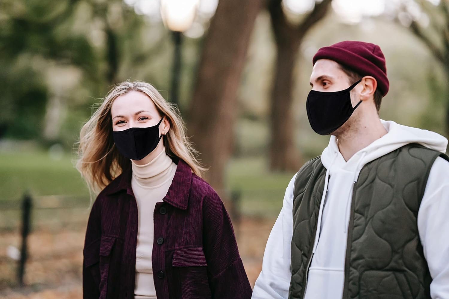 Cotton Face Masks - Breathable Washable Reusable Masks For Adults - Comfortable Face Covering - Image 2