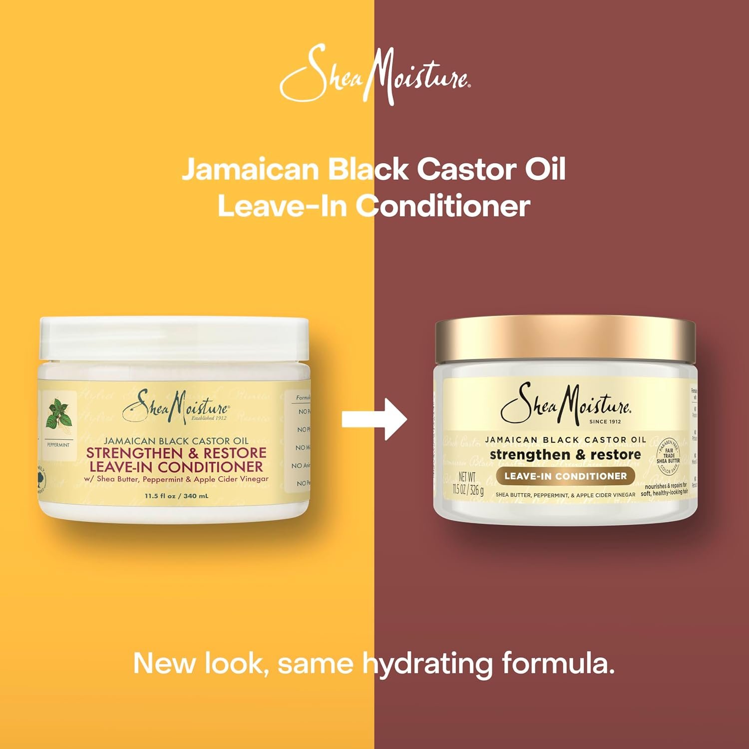 Shea Moisture Jamaican Black Castor Oil Strengthen & Restore Leave-In Conditioner, 11 Ounce | For damaged hair - softens, detangles and helps reduce breakage with Jamaican Black Castor Oil. - Image 3