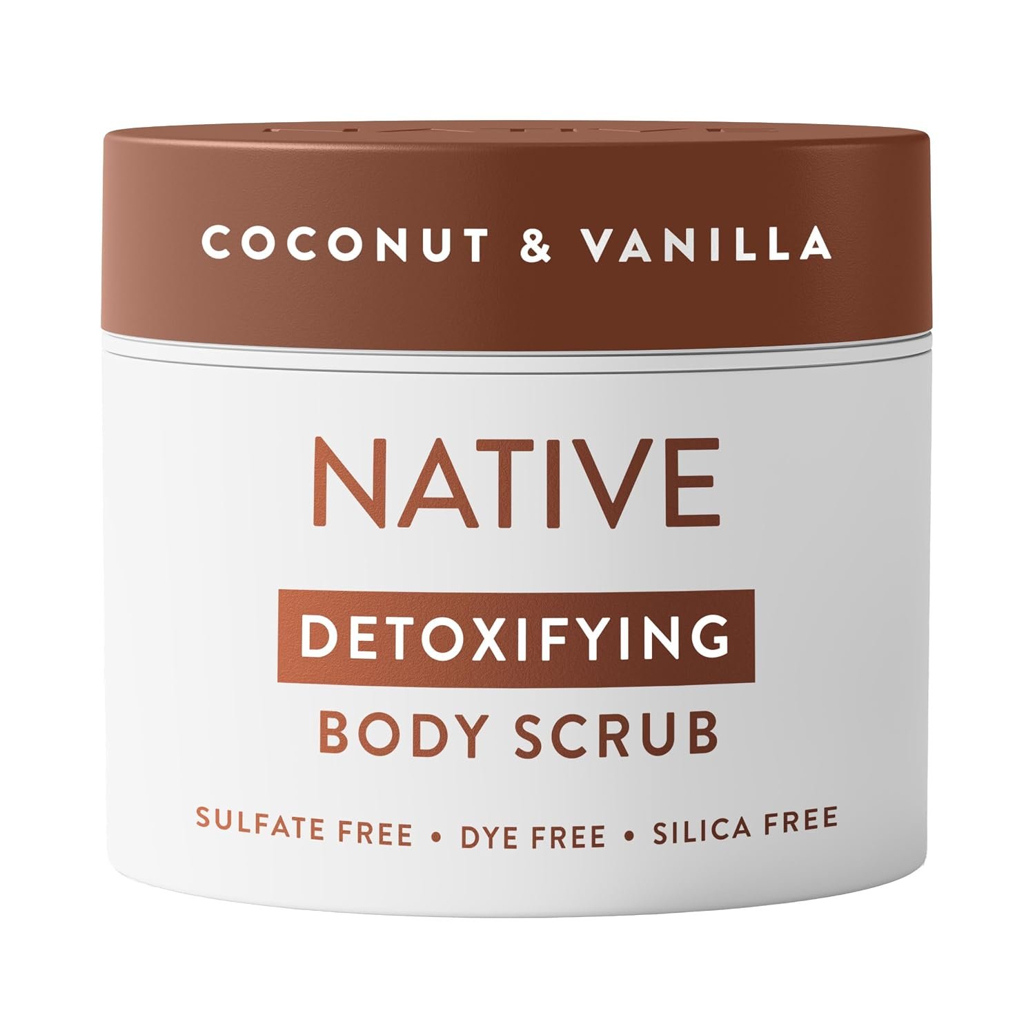 Native Body Scrub, Gently Exfoliates & Moisturizes for Smoother Skin in 1 Wash, Clean, Minimal, Silica-Free Ingredients for Sensitive Skin, for Women & Men, Coconut & Vanilla, 12 oz