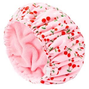 Shower Cap for Women Terry Lined Ba...