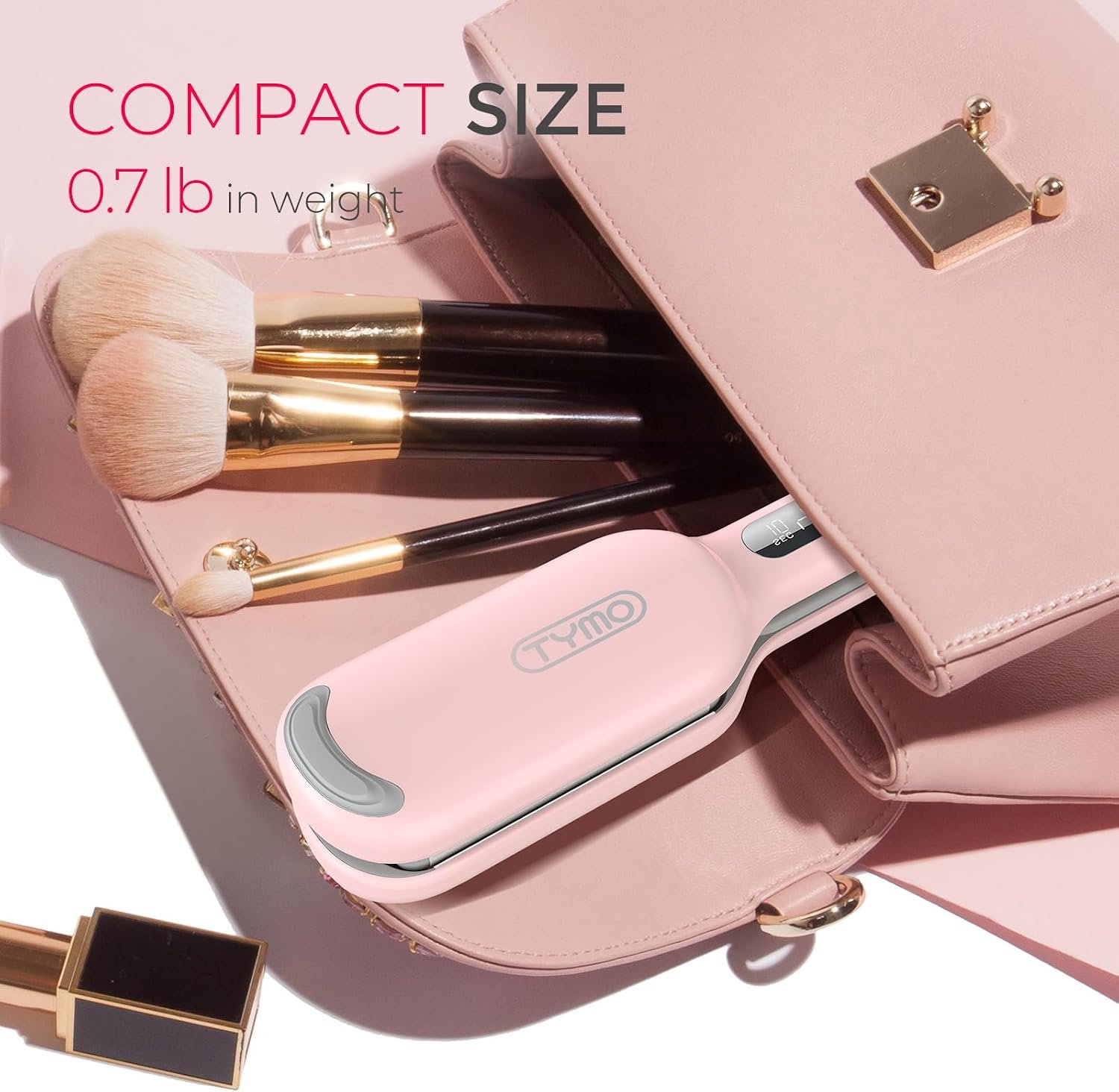 Curling Iron Hair Crimper Waver, TYMO ROVY Beach Waves Hair Curler | Ionic Curling Wand, 3 Barrel Crimper Hair Tool for Women, Dual Voltage, Anti-Scald, Easy to Use, Pink, 1 Inch - Image 4