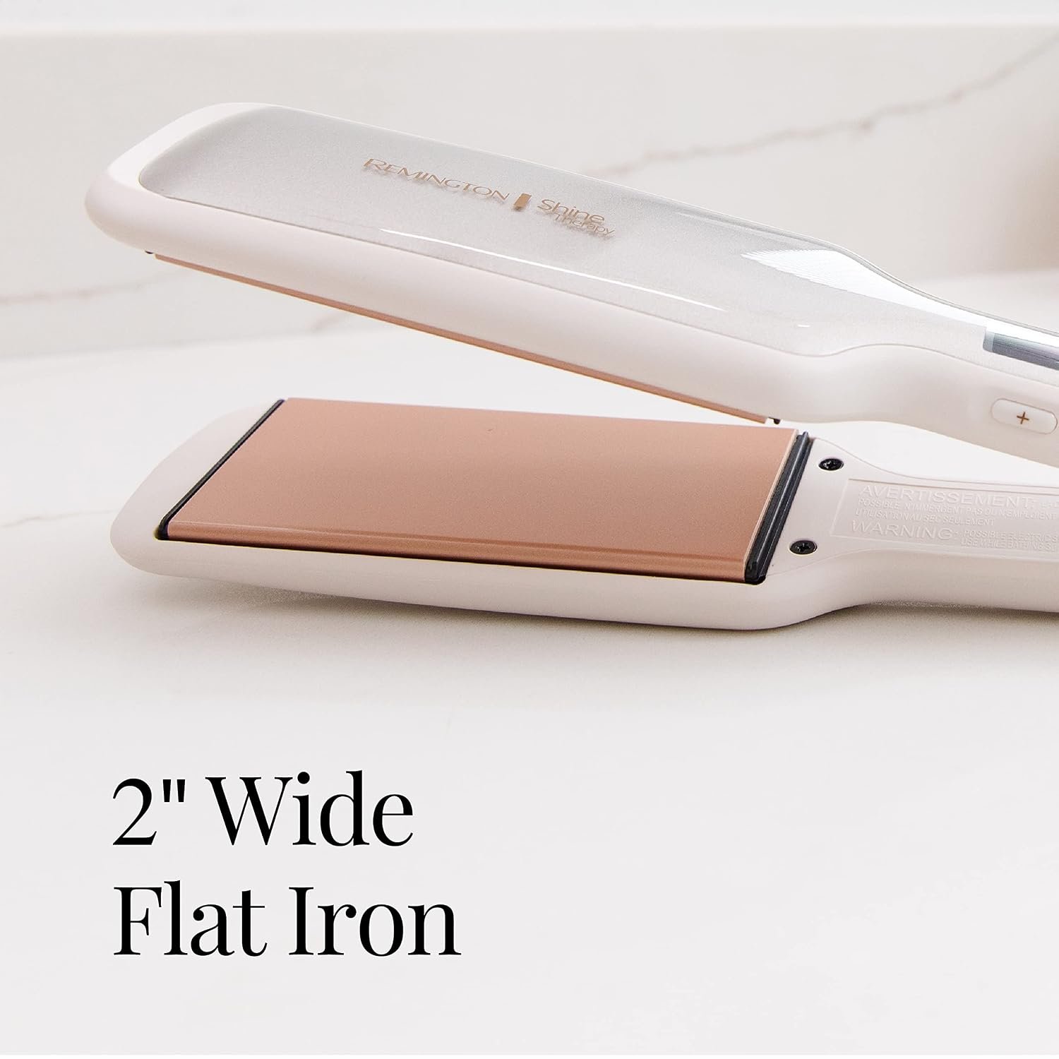 Remington Shine Therapy 2 Inch Hair Straightener, Argan Oil & Keratin | Ceramic flat iron plates infused with Argan Oil and Keratin, reduces frizz for shiny, smooth results. - Image 8