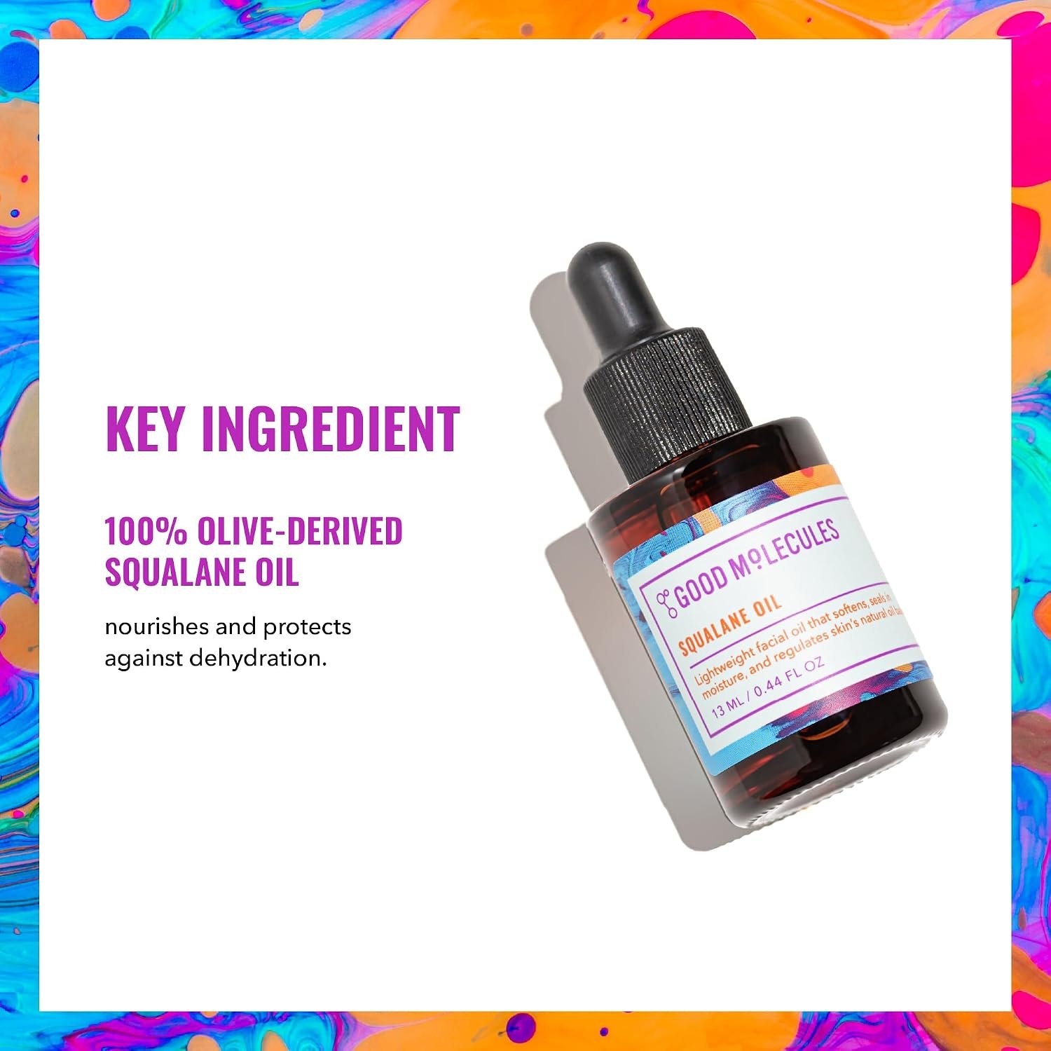 Good Molecules Squalane Oil for Face, Lightweight Facial Oil, 13 ml | Lightweight facial oil that softens and moisturizes skin. Suitable for all skin types. - Image 3