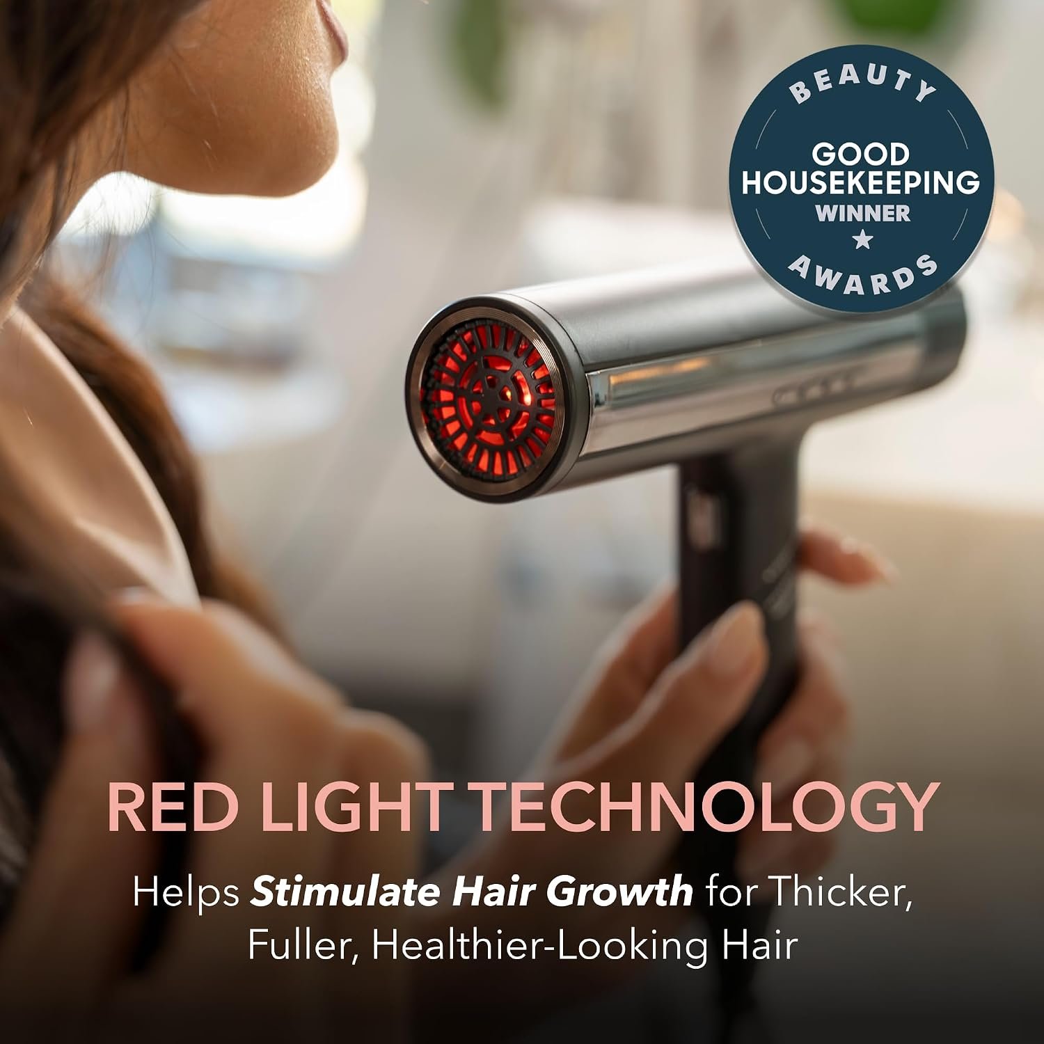 SRILabs DryQ Infrared Hair Dryer - Red Light, Frizz Control, Dual Voltage - Image 2