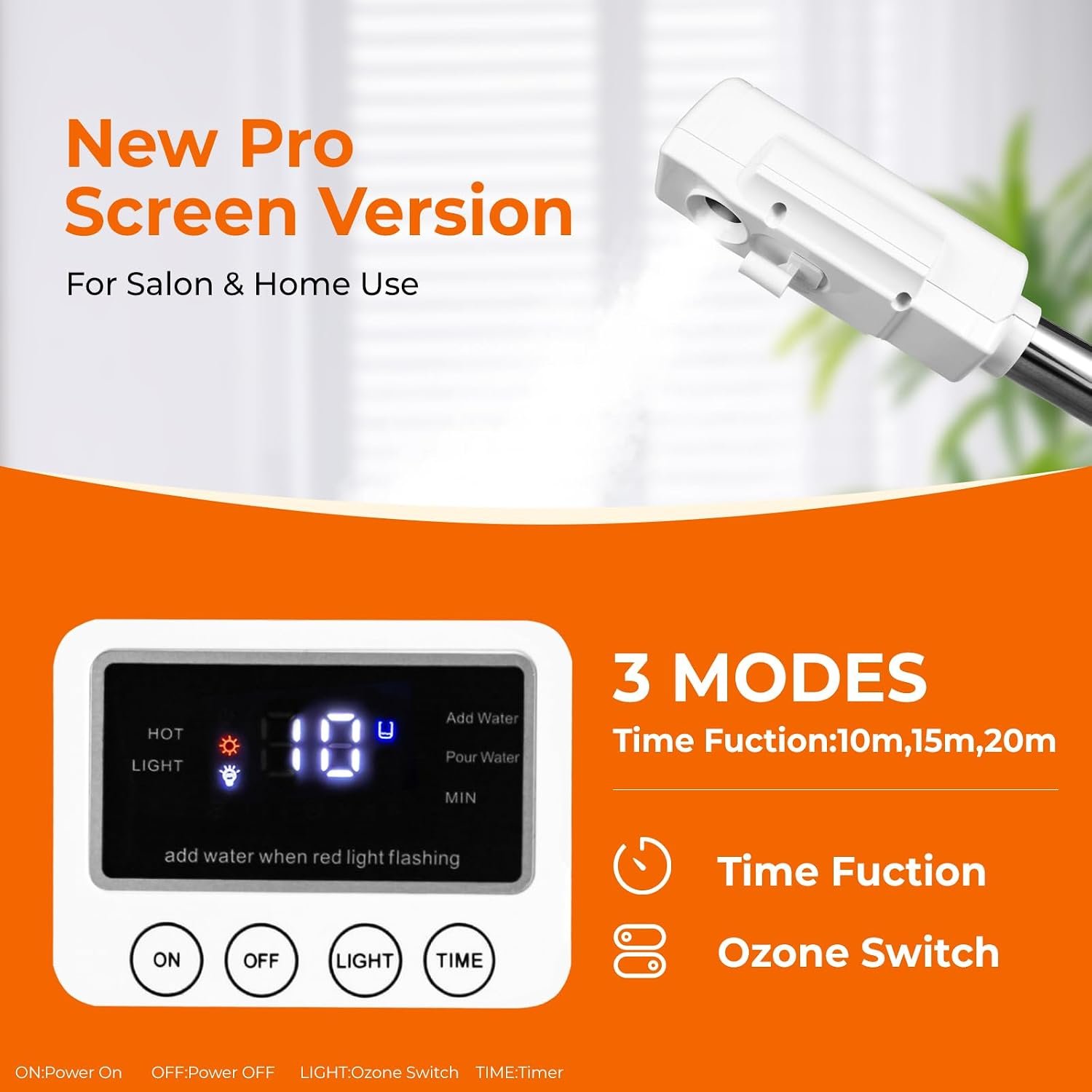 Professional Facial Steamer for Estheticians, Hot Mist & Timer Function, Vaporizador Facial Professional Steamer On Wheels for Home Use & Spa Salon Skin Cleasning - Image 4