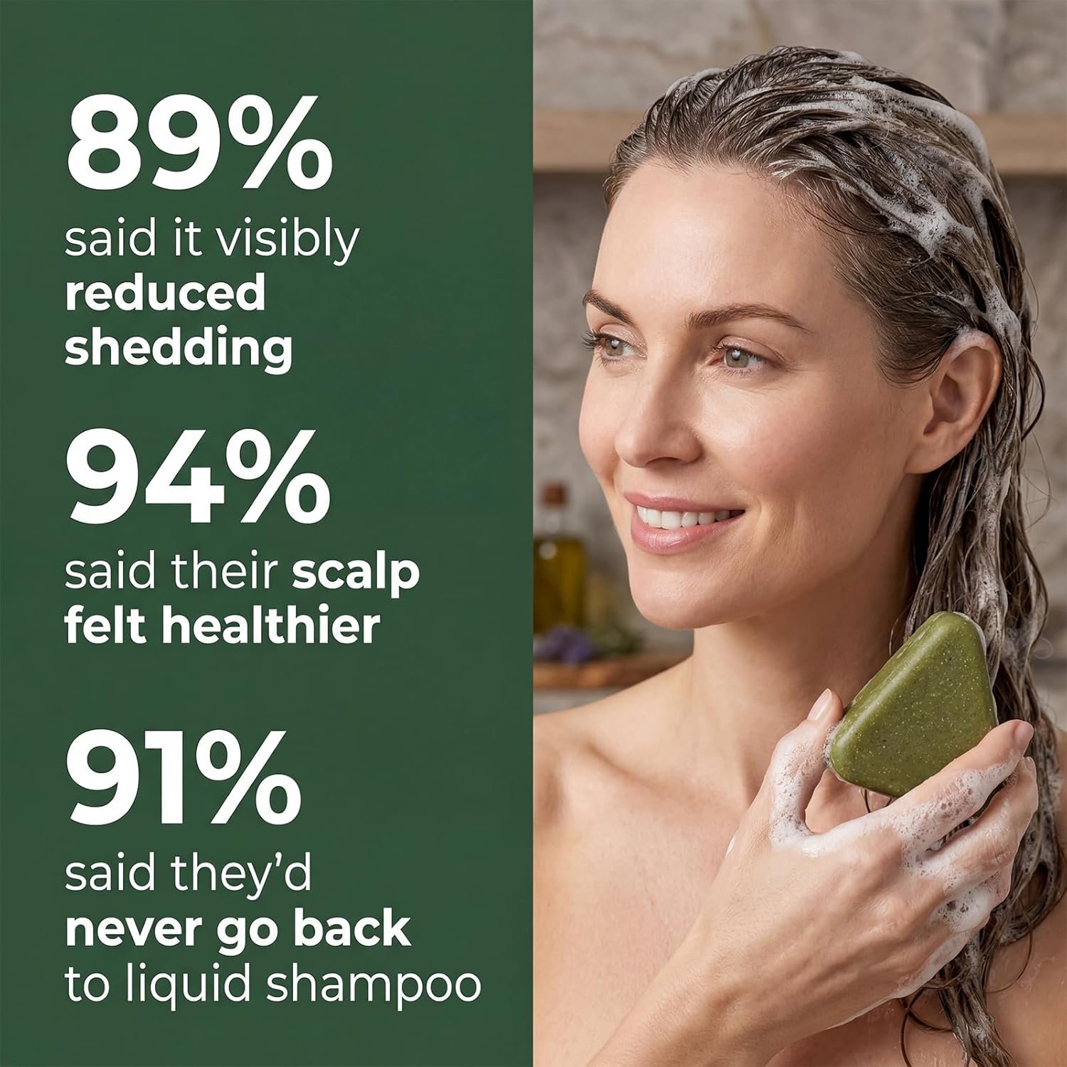 Korean Scalp Revival Bar, Scalp Care Shampoo Bar Rosemary Triangle Regrowth Shampoo Bar for Dry, Oily & Sensitive Scalp, Natural Botanical Anti-Hair Loss Hydrating Green Hair Care Soap (2) - Image 5