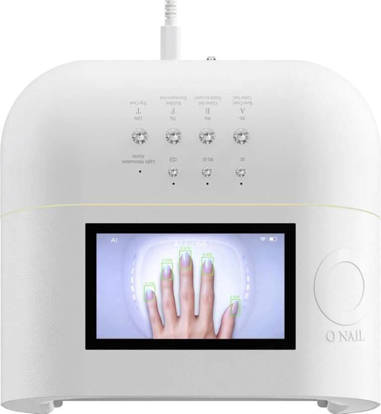 AI UV LED Nail Lamp for Gel Nails - O NAIL Smart Precision Scan Reduces UV Exposure, 109 LED Nail Dryer with HD Display, 2X Fast Curing Light for Professional Salon & Home (Battery Not Included)