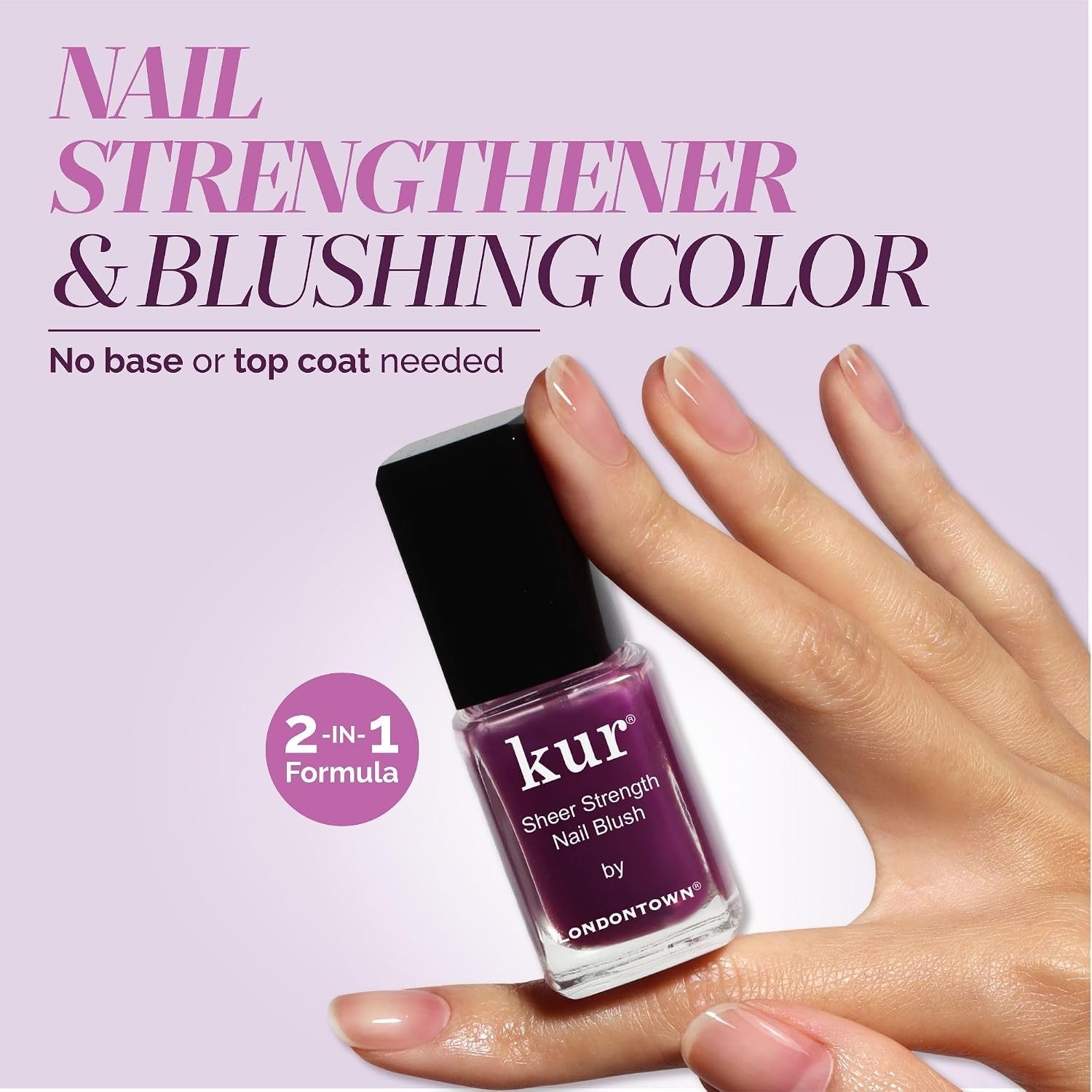 LONDONTOWN Sheer Strength Nail Blush, 2-in-1 Tinted Nail Hardener | Nail Strengthener and Hardener for Extra Strong Growth - Image 3