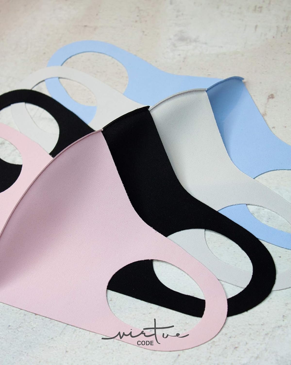 Virtue Code Second Skin Cloth Face Mask Pack. 4 Buttery Soft Masks Washable Fabric - Image 2