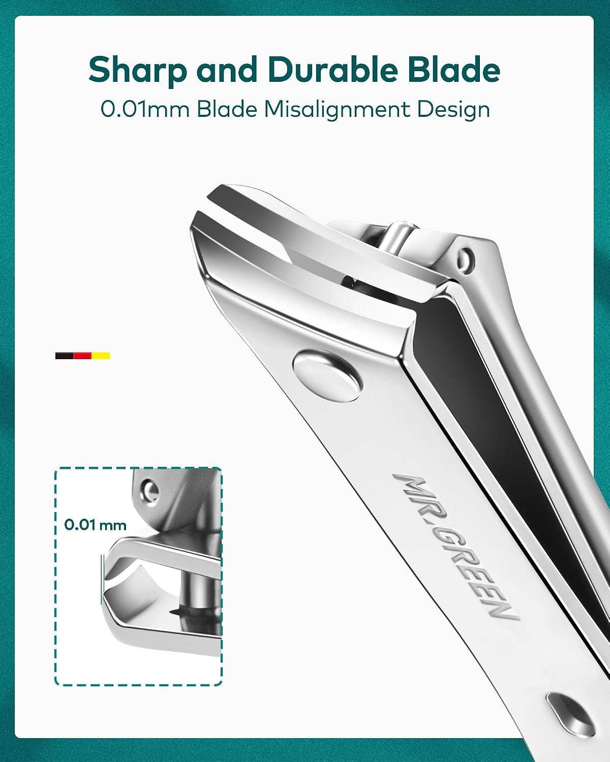 MR.GREEN Manicure Kit 10 in 1, German Stainless Nail Clipper Set, Professional Personal Nail Care Kit Pedicure Set, Portable Nail Kit with Exquisite Leather Case for Women &Men Home Office Travel Gift - Image 2