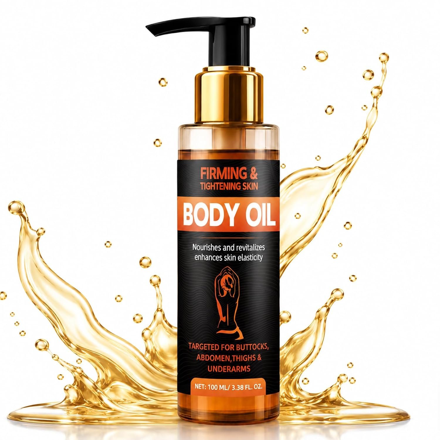 Firming Body Oil, Skin Firming Oil After Shower for Women – Tightening & Hydrating for Arms, Legs, Stomach & Body, Non-Greasy & Anti Aging Formula with Collagen for Dry, Crepe Skin, 100ml