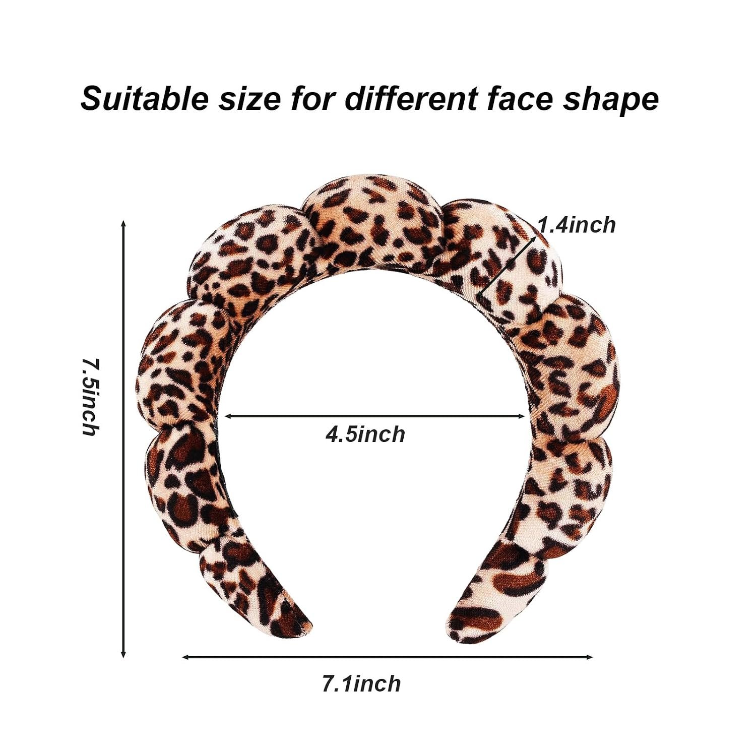 Spa Headbands for Washing Face Makeup Skin Care Women Bubble Facial Beauty Headbands Puffy Shower Towel Band Hairband - Image 2