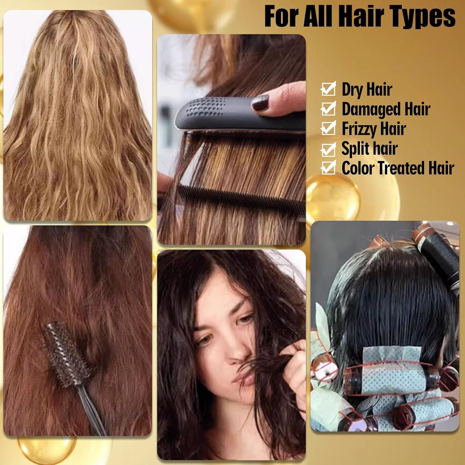 Keratin Hair Treatment Serum,Hair Serum Treatment for Dry Damaged Hair,Hair Oil Capsules with Keratin,Argan Oil-Leave-in Anti Frizz Conditioner with Vitamins A, C, E & B5- No Rinse for All Hair Types - Image 5