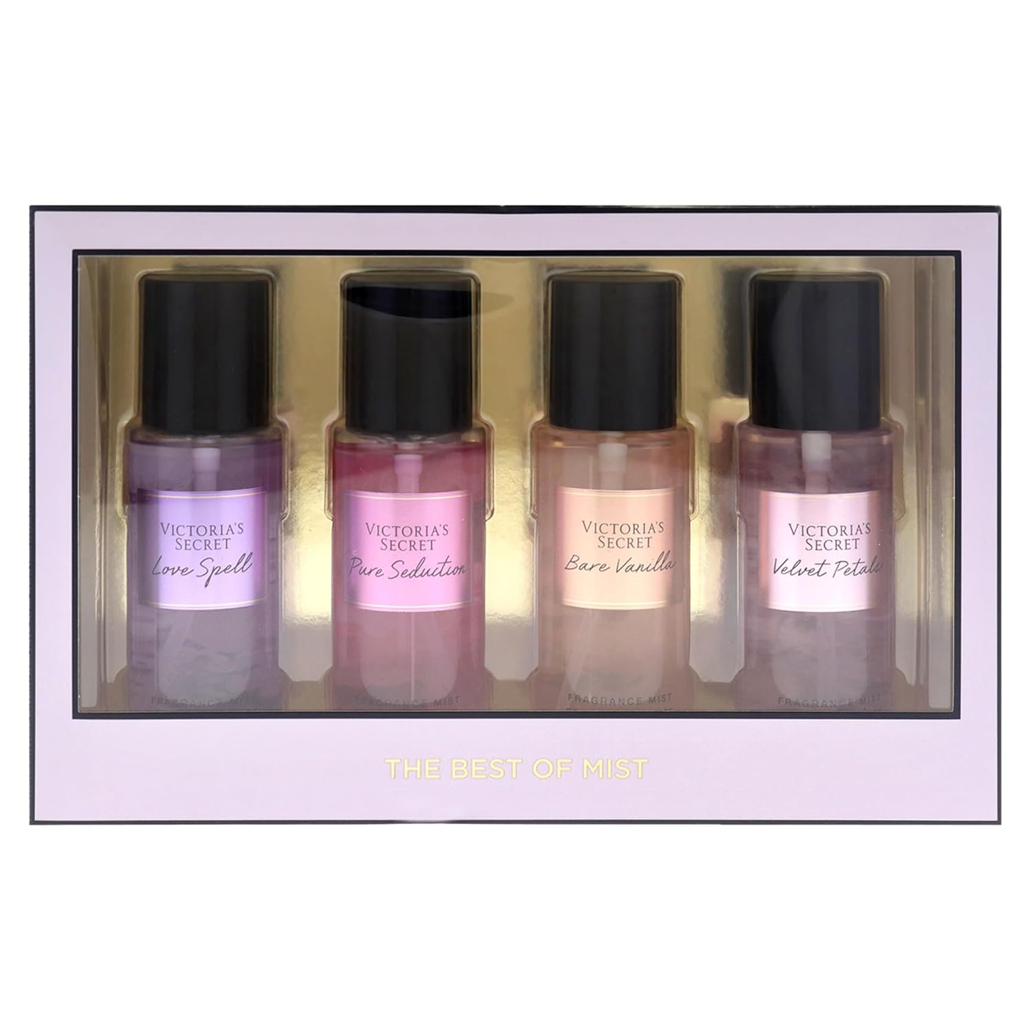 Victorias Secret The Best of Mist Set for Women - 4 Pc Gift Set with Love Spell & Pure Seduction Fragrance Mists - Image 5