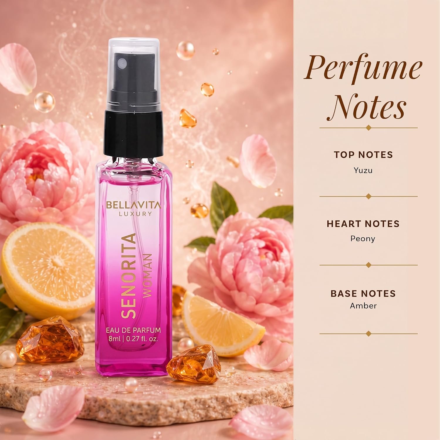 Bellavita Luxury Women's Perfume Discovery Gift Set with Date, Glam, Diva, Rose, Hot Mess, White Oud, and Senorita | 7 X 8ml | Floral, Fresh, Fruity Scent Profile - Image 10