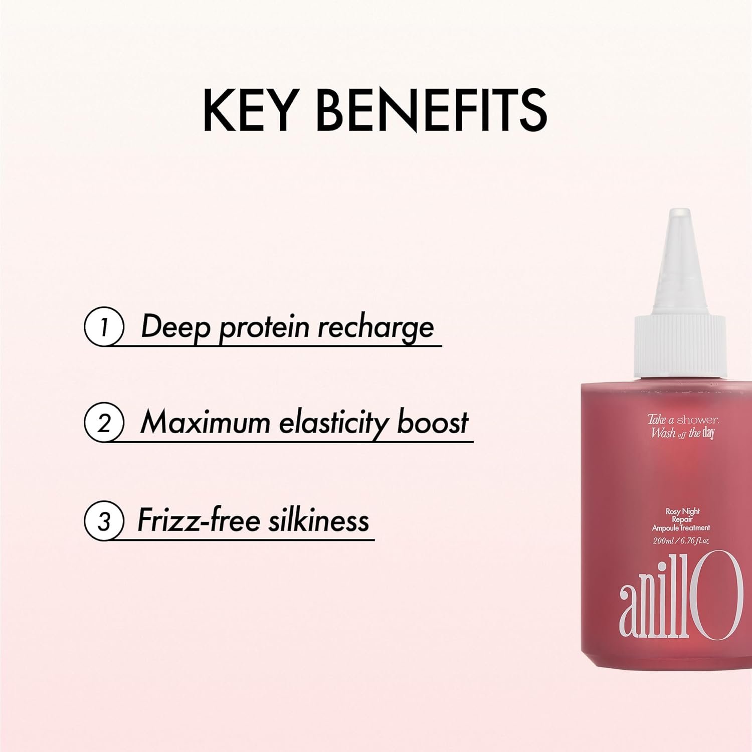 ANILLO Peptide Hair Mask for Damaged Frizzy Hair, Rosy Night, 6.76 fl oz - Image 5