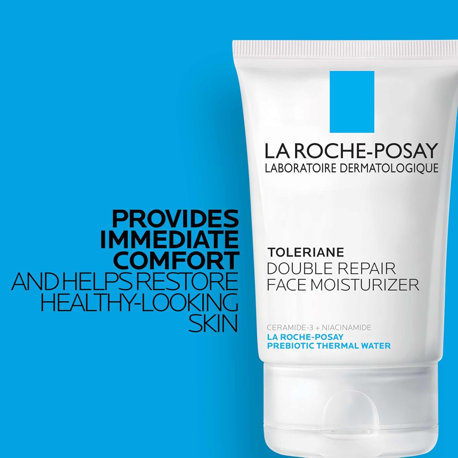 La Roche-Posay Toleriane Double Repair Face Moisturizer, 3.38oz | Daily face cream with glycerin, niacinamide and ceramide for all skin types. Oil free and fragrance free. - Image 5
